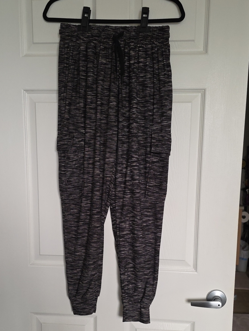 Women's Black Space-Dye Jogger Pants